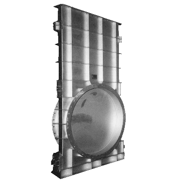 Rauchgasschieber mit rundem oder eckigem Flansch zum Absperren von gasförmigen Medien
